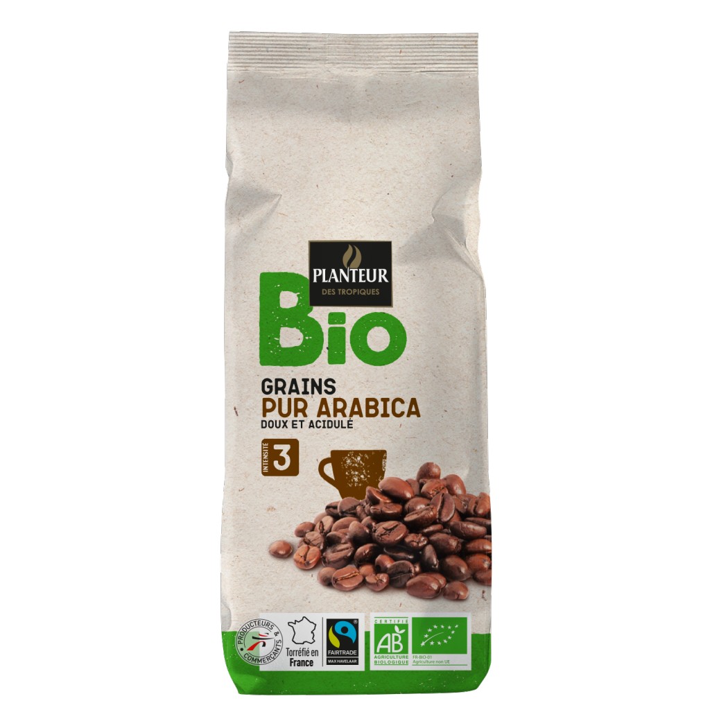 Café bio grains pur arabica