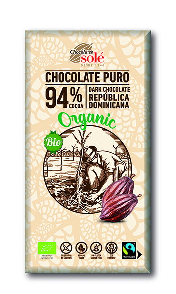 Chocolate negro 94 cacao ecológico