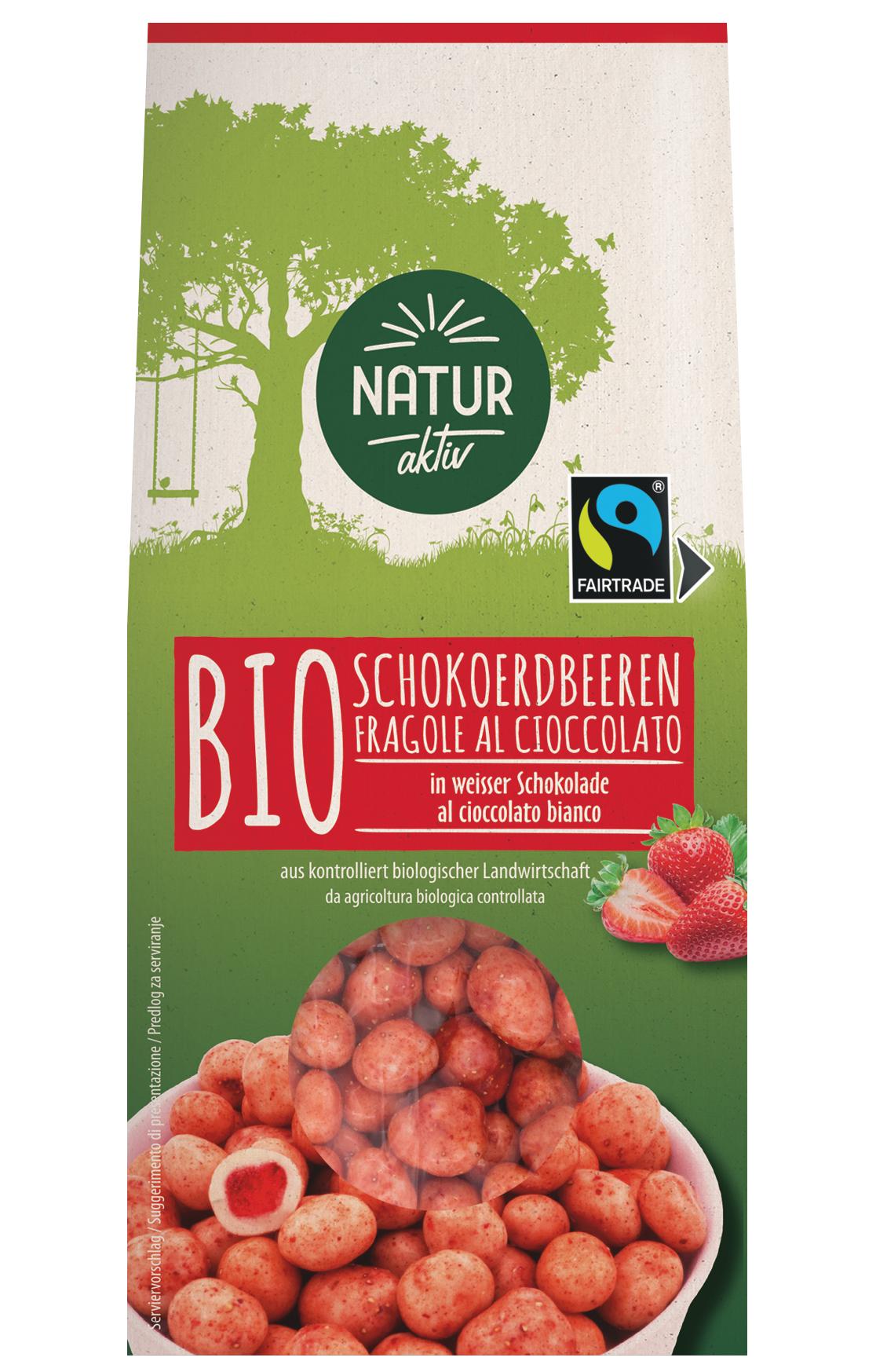 Bio Erdbeere in Beeren-Schokolade 120g