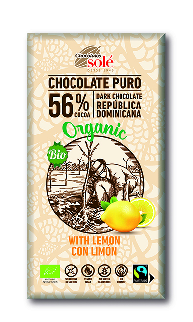 Chocolate negro con limón ecológico