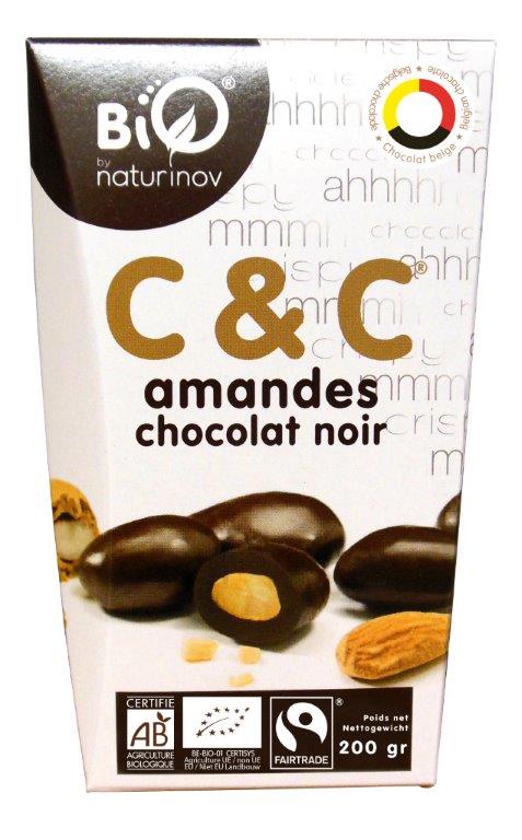 Natur Inov - Bio - C&C - Amandelen met pure chocolade - 200 gr