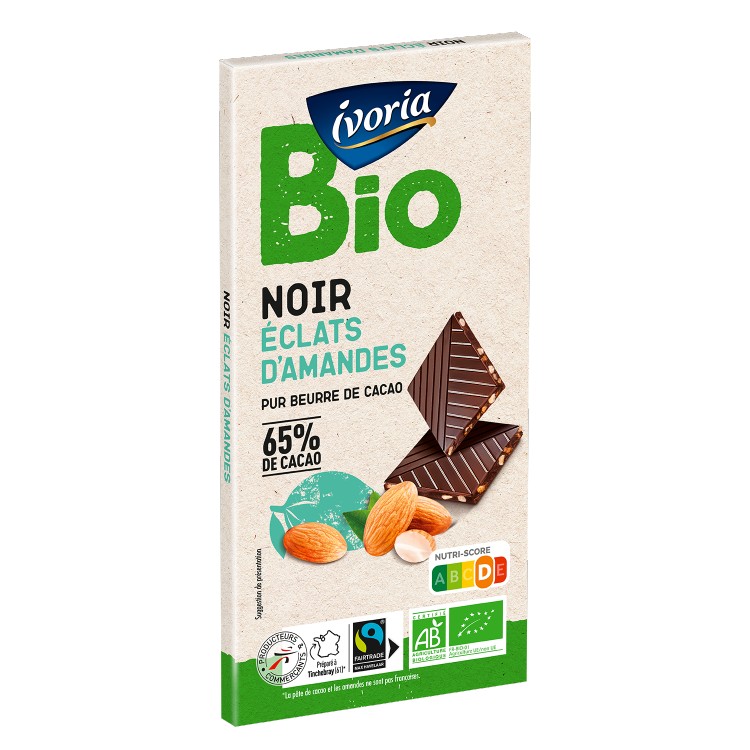 Tablette Bio MH chocolat Noir amandes 100g