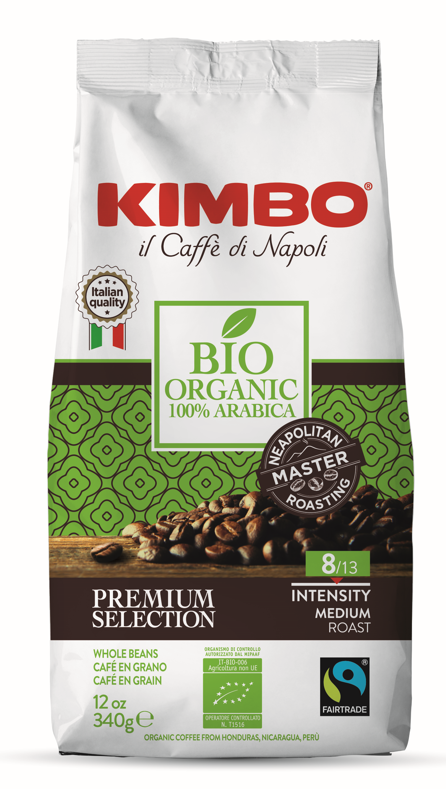 KIMBO Caffè BIO Organic 340 g Grani soft