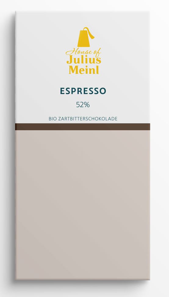 Meinls Espresso Zartbitterschokolade 54 Prozent mit Röstkaffee