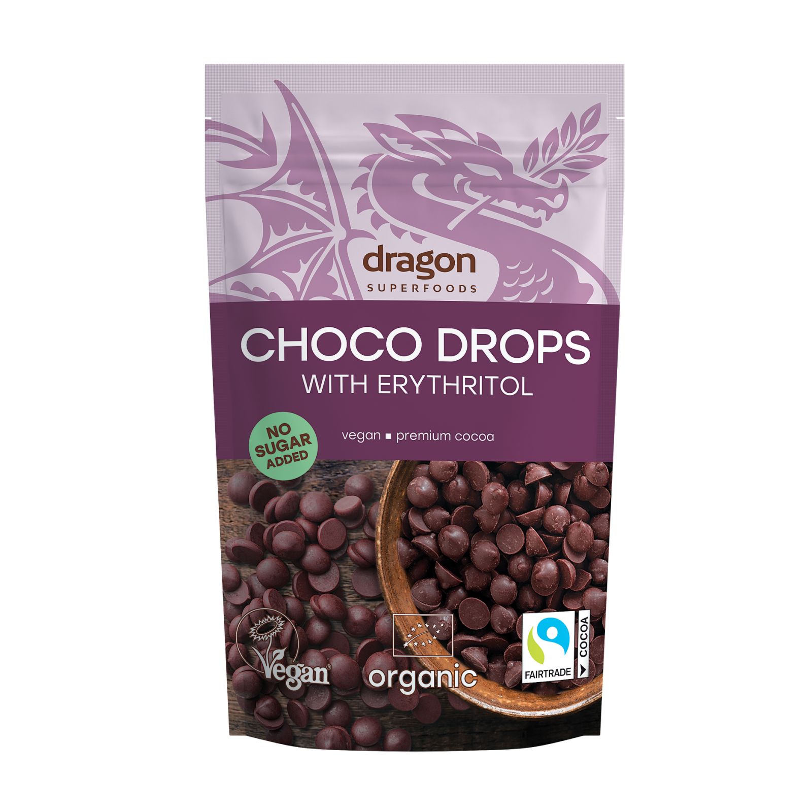 Choco drops without added sugar