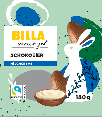 Billa immer gut - Gefüllte Schoko Eier Milchcreme 180g