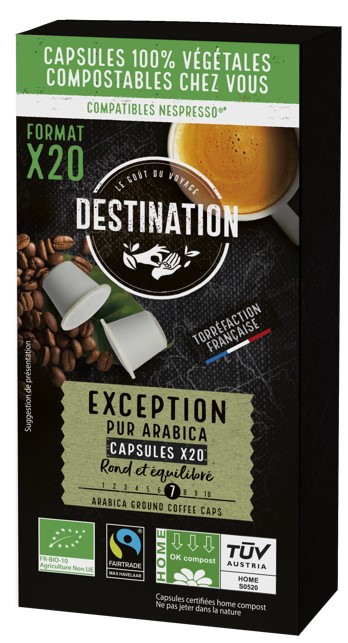 CAFE DEST CAPSULES COMPOSTABLE EXCEPTION BIO MH 20X5,5G