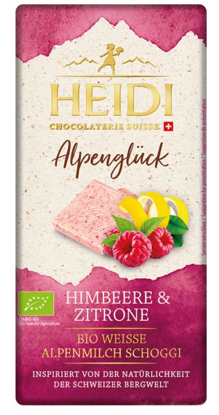 Alpenglück Himbeere & Zitrone, weisse Milchschokolade