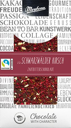 Collage Zartbitterschokolade "á la Schwarzwälder Kirsch"