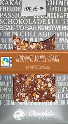 Collage Vollmilchschokolade "Gebrannte Mandel-Orange"