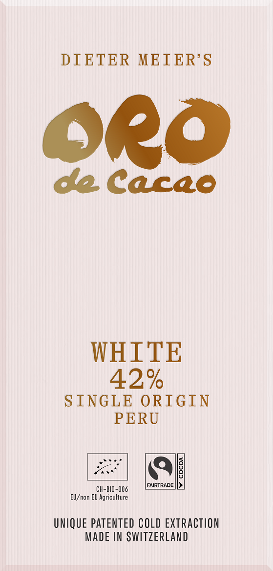 Tafelschokolade White 42 Prozent Single Origin Peru