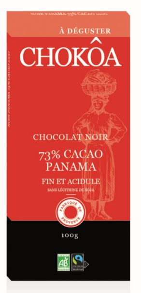 CHOKOA CHOCOLAT NOIR 73 ORIGINE PANAMA