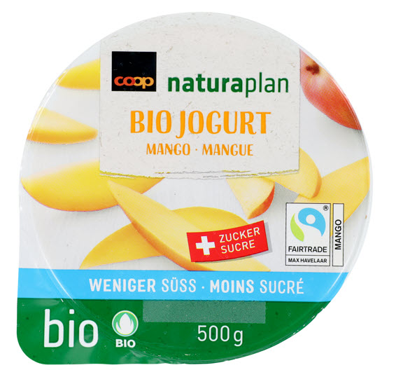 Vollmilchjogurt mit Mango, mit 3,8 Prozent Fett im Milchanteil