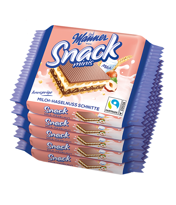 Manner Snack Minis Milch-Haselnuss 5x25g Multipack