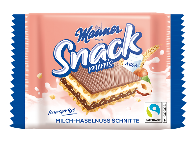 Manner Snack Minis Milch-Haselnuss 25g Single