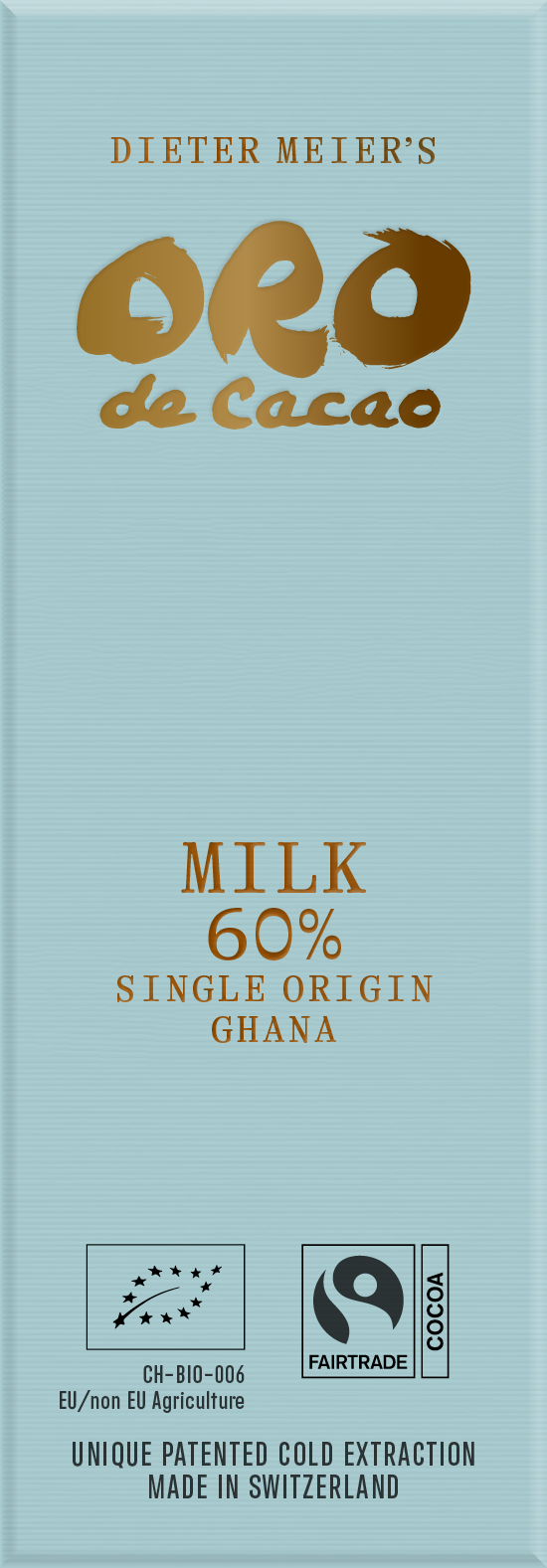 Tafelschokolade Milk 60 Prozent Single Origin Ghana