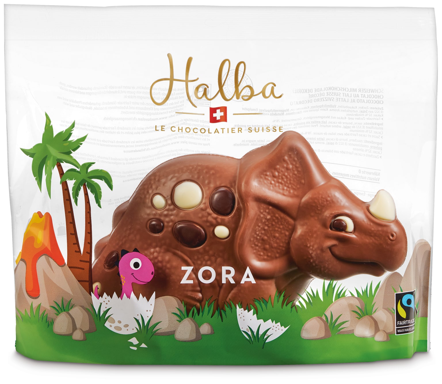 Milchschokolade Dino Zora