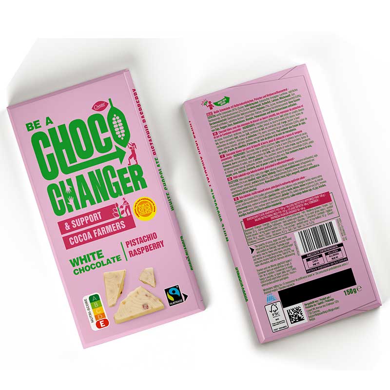Choco Changer White Pistachio Raspberry Crisp