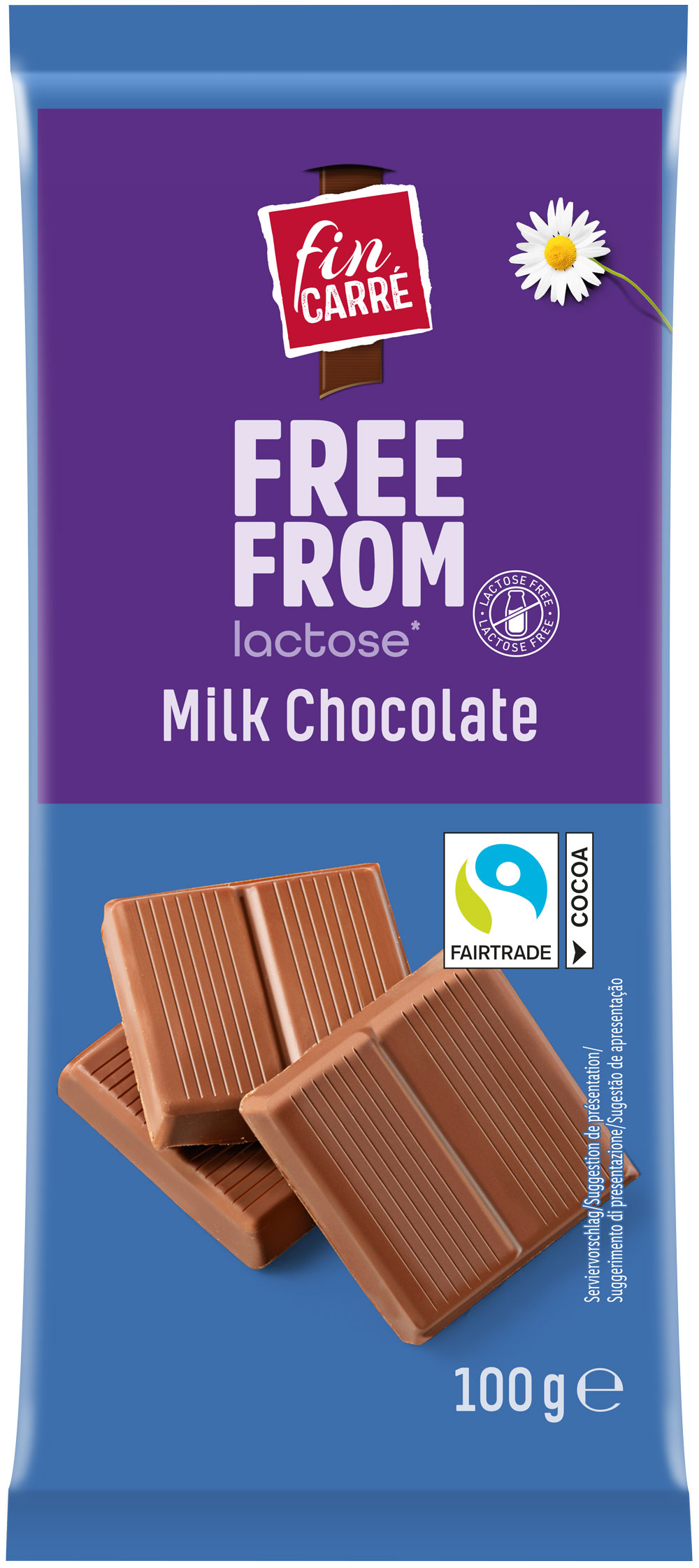 fin CARRE, FREE FROM lactose, Milk Chocolate