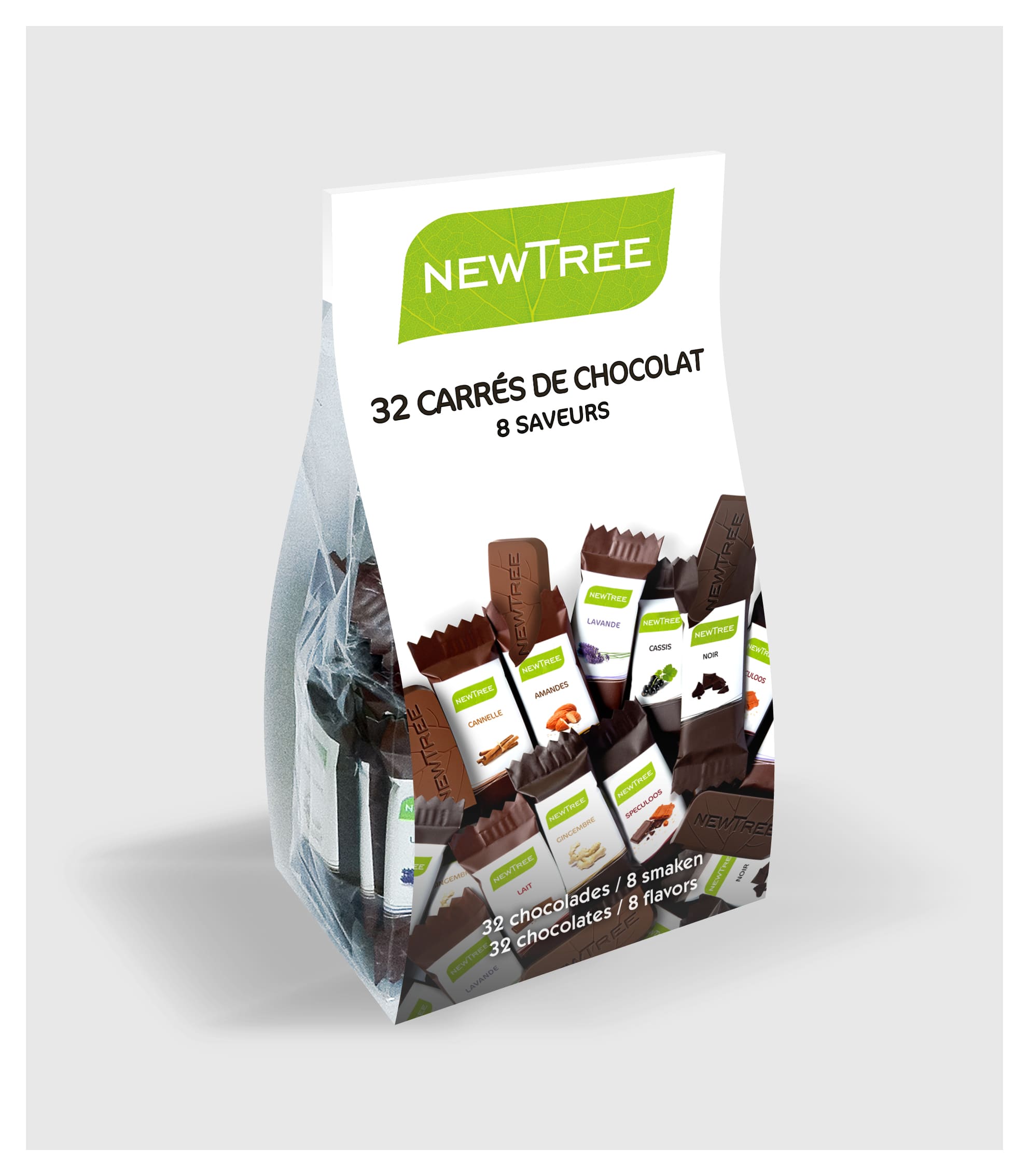Newtree - Carrées de chocolats - 128 gr