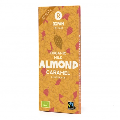 Oxfam Fair Trade – Chocolat au lait bio avec amandes et caramel – 100 gr