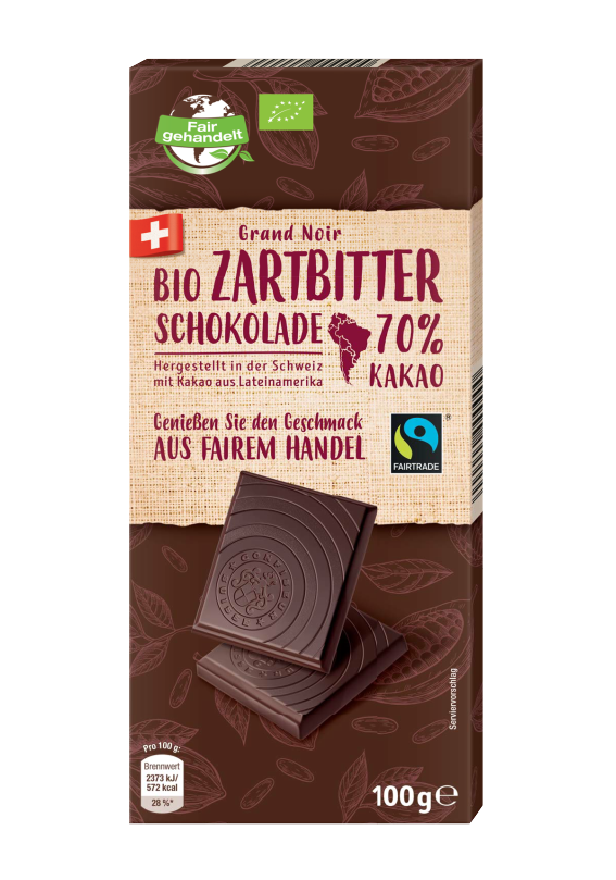 Zartbitter Bio Schokolade, 70pct Kakao