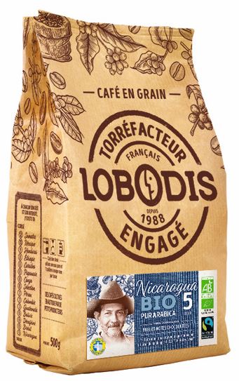 LOBODIS CAFE NICARAGUA 1KG GRAIN BIO FT