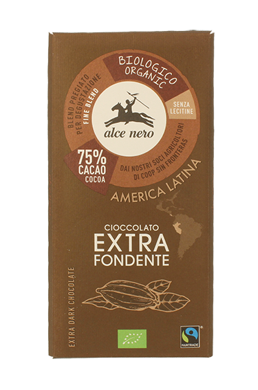 Alce Nero - Cioccolato extra fondente 75 BIO 100gr