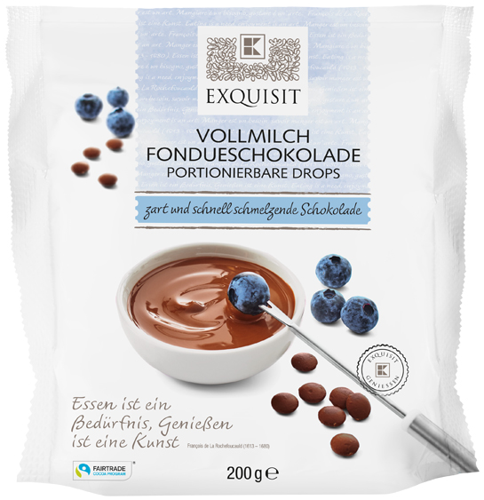 Ex. Fondueschokolade Vollmilch 200g