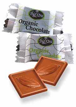 "Bioxtra" Bio-Fairtrade melkchocolade in ecologisch afbreekbare folie