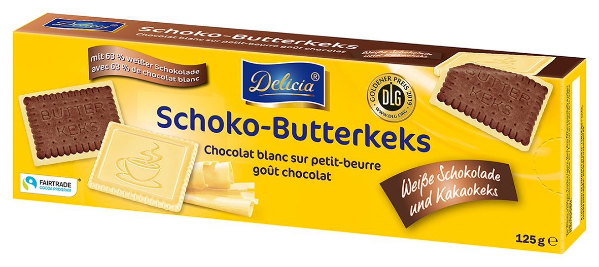 Delicia Schoko Butterkeks Weiße Schokolade