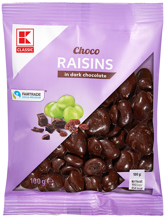 KLC Rosinen in Zartbitterschokolade 100g